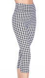 Hound tooth print capris