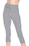 Hound tooth print capris