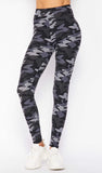 Grey camo print leggings
