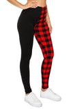 Red checkered leggings