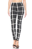 Black plaid leggings