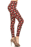 Christmas plaid with reindeers leggings