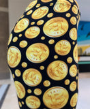 Gold crypto brushed leggings