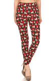 Christmas plaid with reindeers leggings