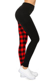 Red checkered leggings