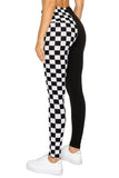 Black/white checkered leggings