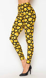 Gold crypto brushed leggings
