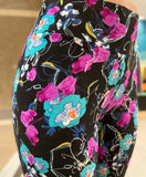Purple flowers print leggings