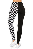 Black/white checkered leggings