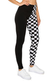 Black/white checkered leggings