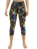 Plus Snake skin print capris