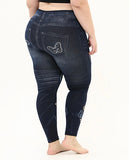 Blue Jeggings with butterflies and rips