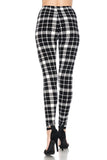 Black plaid leggings