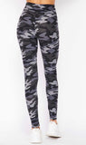 Grey camo print leggings