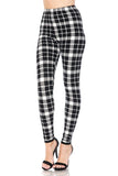 Black plaid leggings