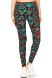 Skull print leggings
