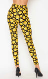 Gold crypto brushed leggings