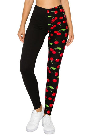 Cherry print leggings