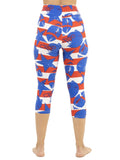 Star and striped football print capris