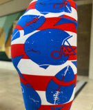 Star and striped football print capris