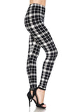 Black plaid leggings