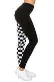 Black/white checkered leggings