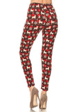 Christmas plaid with reindeers leggings