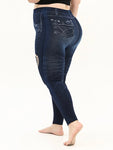 Plus size Heart shaped black ripped jeggings