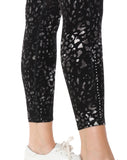 Black/grey leopard a tie leggings with pockets