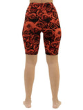 Red roses biker shorts