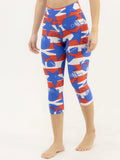 Star and striped football print capris