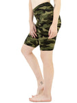 Green camo biker shorts