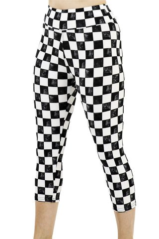 Checkered print capris