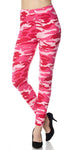 Pink camo print leggings